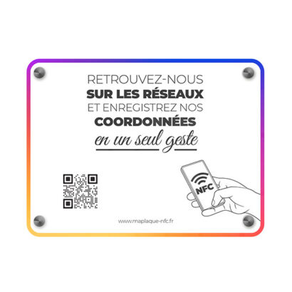 Plaque NFC PRO d’extérieur