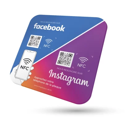 Plaque NFC Instagram/Facebook