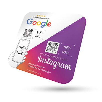 Plaque NFC Instagram/Google